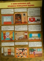 Плакат «У зоні бойових дій. Правила поведінки вдома». (ПіП)