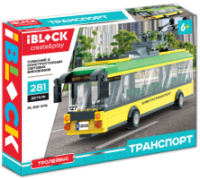 Конструктор Iblock PL-921-379 Тролейбус  желтый (PL-921-379)