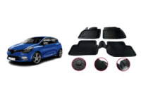 Резиновые коврики (4 шт, Niken 3D) для Renault Clio IV 2012-2019 гг