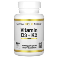 California Gold Nutrition Vitamin D3 + K2 180 капсул