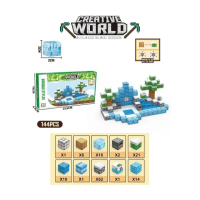 Конструктор магнітний Minecraft база з будинком у снігу 144 деталі