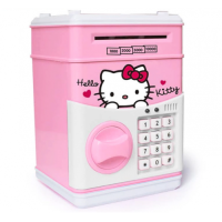 Детский сейф копилка с кодовым замком Hello Kitty