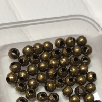 Металлические бусины 3 мм/  бронза / 50 шт.