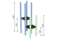 Башня 3м (1,5)+ 2м (0,9) Kidigo (59013)