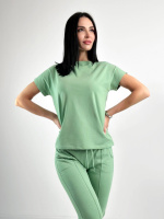 Літній прогулянковий костюм трикотажний «Saimon» оптом | Норма і батал 50-52, Оливковий