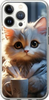 Чехол на iPhone 13 Pro White cat 5646u-2372