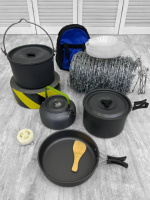 Набор посуды кемпинговый с чайником MA-132 Cooking Set  ТУ6991