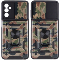 Ударостійкий чохол Camshield Serge Ring Camo для Samsung Galaxy M23 5G / M13 4G, Коричневий / Army Brown - купити в SmartEra.ua