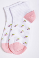 Короткі жіночі шкарпетки, біло-персикового кольору, 151R2846