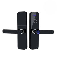 Умный дверной замок с Wi-Fi кодовый KHS-F005, с ключ-картой и отпечатком пальца