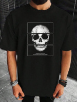 Чорна чоловіча футболка з ДТФ (стандарт)