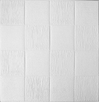 Самоклеюча декоративна 3D панель біле плетіння 700x700x5 мм