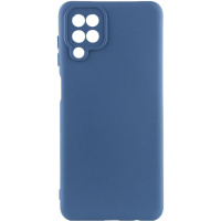 Чохол Silicone Cover Lakshmi Full Camera (A) для Samsung Galaxy A12 / M12, Синій / Navy Blue - купити в SmartEra.ua