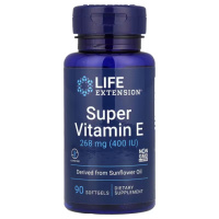 Вітамін E, 268 мг, Super Vitamin E, Life Extension, 90 гелевих капсул