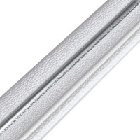 Плинтус РР самоклеющийся 2300х70х4мм Белый с серой полоской (D) SW-00001833