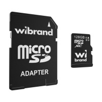 Карта Пам'яті Wibrand MicroSDHC 128gb UHS-1 10 Class &amp;amp; Adapter