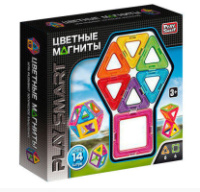 Магнитный конструктор Play Smart 2425 «Цветные магниты», 14 дет.