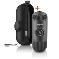 Портативна еспресо-кавоварка Wacaco Nanopresso сіра з чохлом, механічна, для меленої кави