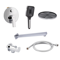 Комплект для душу Qtap Ustek: Змішувач для душу QTUST6216107ODC+Душ....