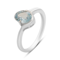 Серебряное кольцо CatalogSilver с натуральным топазом 1.442ct, вес изделия 2,46 гр (2171591) 17 размер