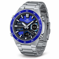 Чоловічий годинник Casio Edifice EFV-C110D-2A — сталевий корпус, 10 ATM та комбінований циферблат