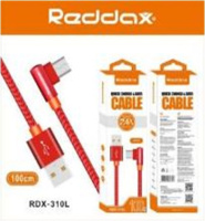Кабель USB/TYPE-C REDDAX RDX-310 L круглий тканинний WHITE (1 м)