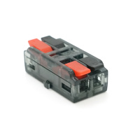 Клемма с нажимными зажимами 2-проводная  LT-2, 2-pin, 250V, 32A, 0.5-2.5mm2, 13,5*30*11mm, серая