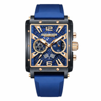 Чоловічий годинник Pagani Design PD-1725 Black-Blue з сапфіровим склом та механізмом SEIKO VK64
