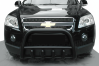 Передняя дуга QT006 Black (нерж.) для Chevrolet Captiva 2006-2019 гг