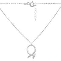 Серебряное колье CatalogSilver с фианитами, вес изделия 5,86 гр (2175285) 400450 размер