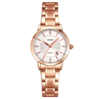 Жіночий класичний годинник Skmei 1819RGSI Rose Gold-Silver з мінеральним склом та сталевим браслетом