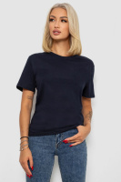 Футболка жіноча однотонна, колір темно-синій, 238R112