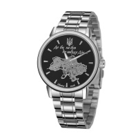 Чоловічий механічний годинник Awarder 022 Silver-Black Mechanic Metall Не Забуду Дім зі сталевим браслетом