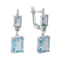 Серебряные серьги CatalogSilver с натуральным топазом 11.2ct (2089506)