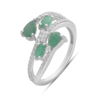 Серебряное кольцо CatalogSilver с натуральным изумрудом 1.792ct, вес изделия 2,69 гр (2179955) 18.5 размер