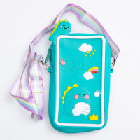 Детская силиконовая сумочка-кошелёк 17*10*3 см Бирюзовый HP-55-20GR