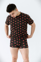 Чоловіча бавовняна білизна боксери та футболка Ice cream Without Black