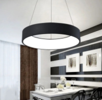 Люстра потолочная LED с пультом 27580 Черный 25-90х45х45 см.