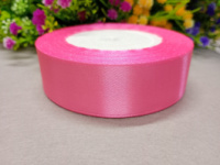 Атласная лента/ 2,5 см/ 23 метра/ розовый