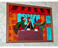 Витражная картина «Paris cafe»