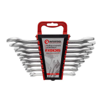 Якісний набір ключів ріжкових 8 шт, 6-22 мм CrV INTERTOOL HT-1002
