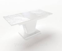 Стол обеденный раскладной Fusion furniture Хьюстон Белый/стекло УФ 15 265