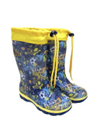 Детские резиновые сапоги ГОЛ ЦВЕТНОЙ с затяжками