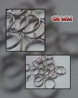 Соединительные кольца (двойные). Размер - 12 мм. Цвет - сталь. Упаковка - 5 грам( прим.24шт)