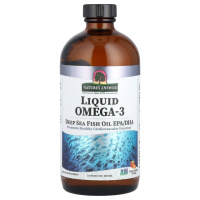 Омега-3 рідка, смак апельсину, Liquid Omega-3, Deep Sea Fish Oil EPA/DHA, Nature's Answer, 480 мл