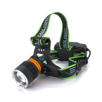 Налобный фонарик Bailong BL-8003-P50, 3 режима, Zoom, корпус- алюминий, водостойкий, ударостойкий, аккум 2*18650, USB кабель, Box