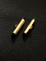 Слайдер. Размер 4×20 мм. Цвет - лимонное золото. 1 шт