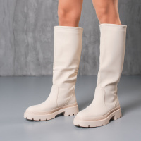 Сапоги женские Fashion Attraction 3826 39 размер 25 см Бежевый