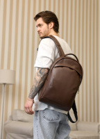 Рюкзак шоколадний шкіра еко