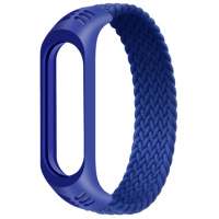 Тканинний монобраслет Braided Solo Loop для Xiaomi Mi Band 3/4/5/6 (M) (Синій) - купити в SmartEra.ua